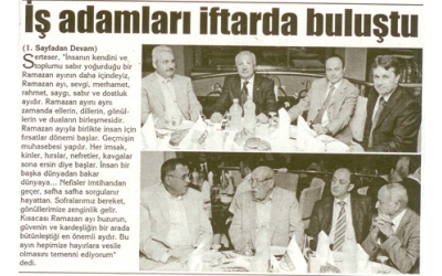 İşadamları iftarda buluştu - Kocatepe Gazetesi - 19.Eylül.2008