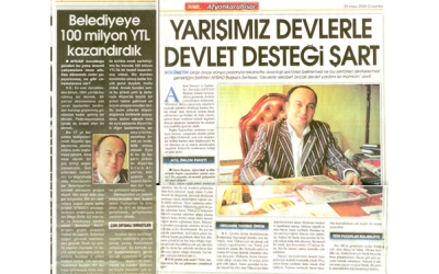 YARIŞIMIZ DEVLERLE DEVLET DESTEĞİ ŞART - BUGÜN GAZETESİ AFYONKARAHİSAR EKİ - 28.Mayıs.2008
