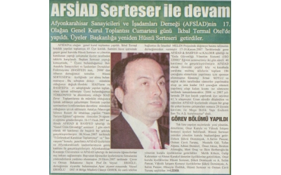 AFSİAD Serteser ile devam - Lider Gazetesi - 28.Ocak.2008
