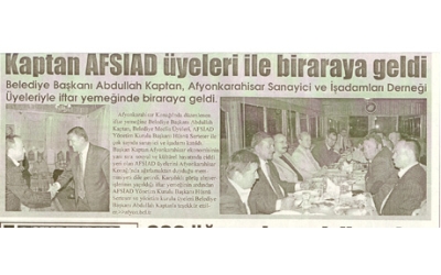 Kaptan AFSİAD üyeleri ile biraraya geldi - Kurtuluş Gazetesi - 24.Eylül.2008