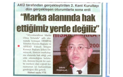 Marka Alanında hak Ettiğimiz yerde Değiliz- Türkeli Gazetesi- 26.Haziran.2008