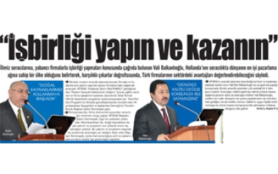 İşbirliği yapın ve kazanın - Gazete3 -13.Nisan.2011'