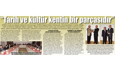 'Tarih ve Kültür kentin bir parçasıdır - Gazete3 - 29.Ocak.2011'