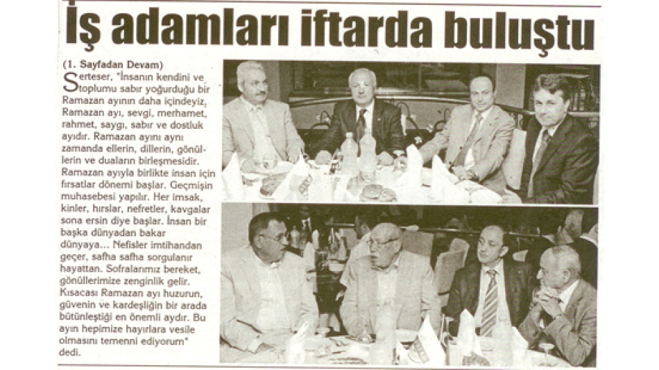 İşadamları iftarda buluştu - Kocatepe Gazetesi - 19.Eylül.2008